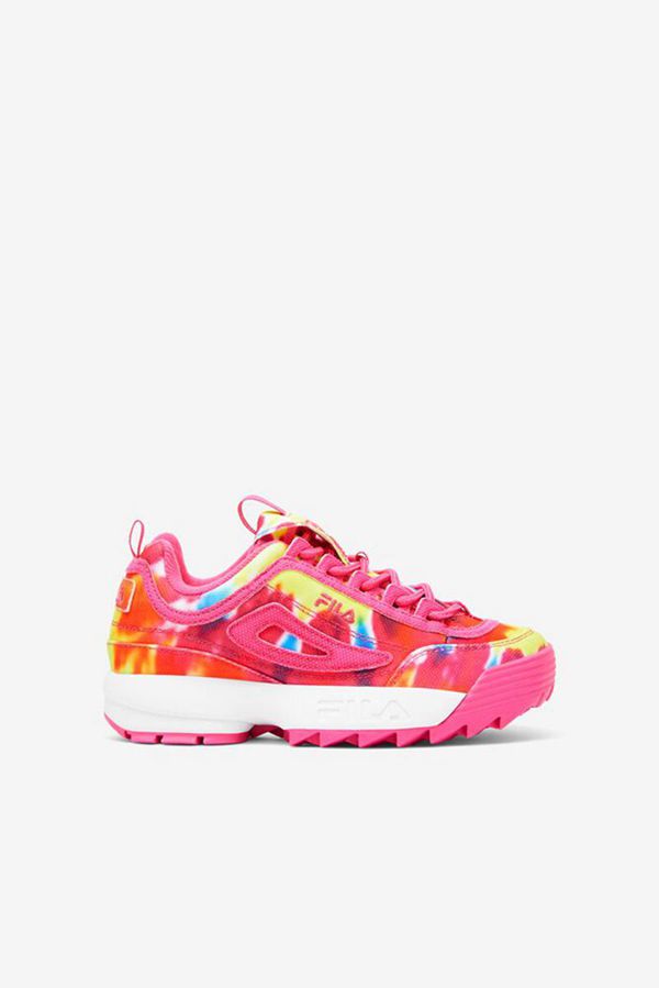 Tênis Fila Rapaz Multicoloridas/Rosa/Branco - Fila Disruptor 2 Tie Dye Portugal Online,LGNR-43508